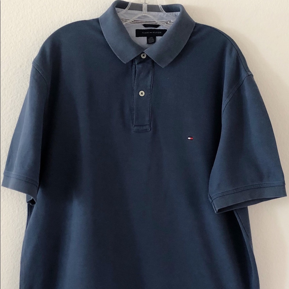 TOMMY HILFIGER Blue Golf Polo Size Large